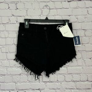 KanCan Black Jean Shorts High-Waisted Distressed